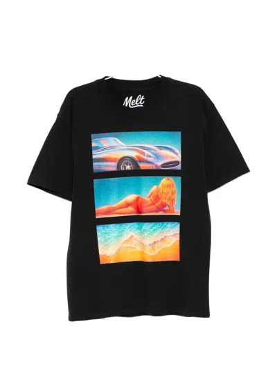 Melt Printed T-shirt In Black