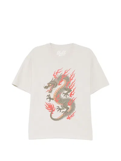 Melt Printed T-shirt In White