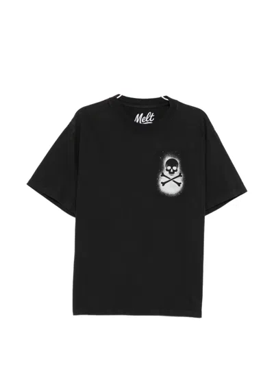 Melt Skull-print T-shirt In Black