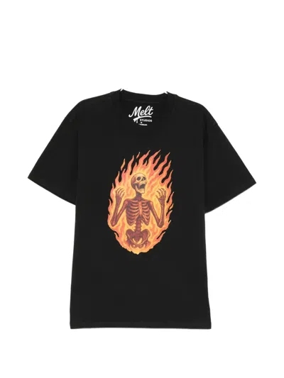 Melt Skull-print T-shirt In Black