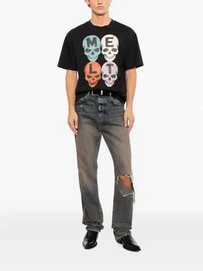 Melt Skull-print T-shirt In Black
