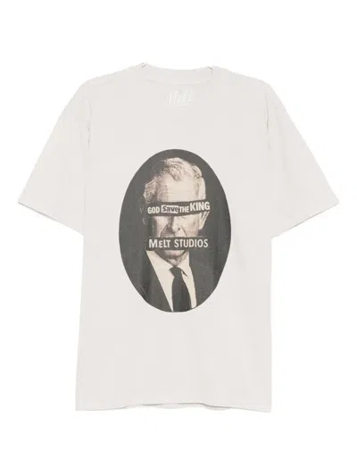 Melt Slogan-print T-shirt In Neutral