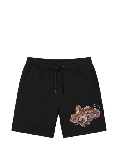 Melt Tiger-print Drawstring Shorts In Black