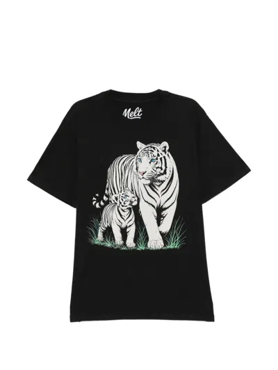 Melt Tiger-printed T-shirt In Black