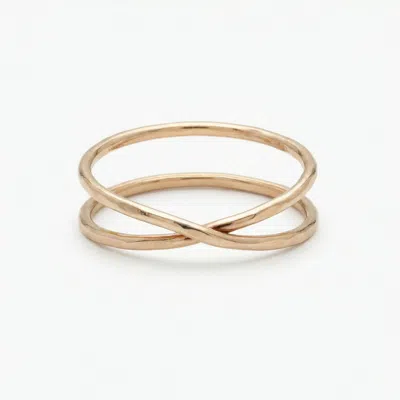 Melt'm Jewelry Women's Criss Cross Wrap Ring In Gold Filled