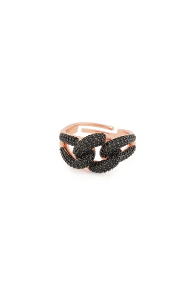 Melusina Bijoux Anello Chain Nero