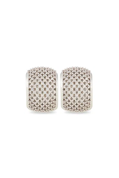 Melusina Bijoux Boccole Con Pavé Rodio In Argento