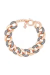 Melusina Bijoux Bracciale A Catena Con Zirconi Jeans In Multicolore