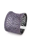 Melusina Bijoux Bracciale Semirigido Con Strass Lilla In Viola
