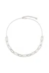 Melusina Bijoux Collana Chain Rodio Con Zirconi In Argento