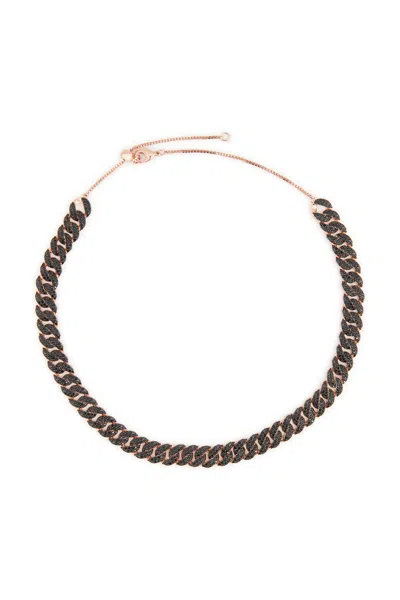 Melusina Bijoux Collana Girocollo A Catena Nera In Nero