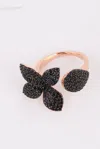 Melusina Bijoux Loverlock Design Anello Fiore E Goccia Oro In Oro