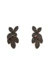 Melusina Bijoux Orecchini Fiori Neri In Nero