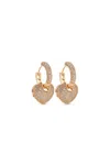 Melusina Bijoux Orecchini Pendenti Con Cuore Oro In Oro