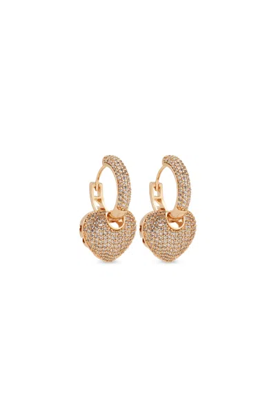 Melusina Bijoux Orecchini Pendenti Con Cuore Oro