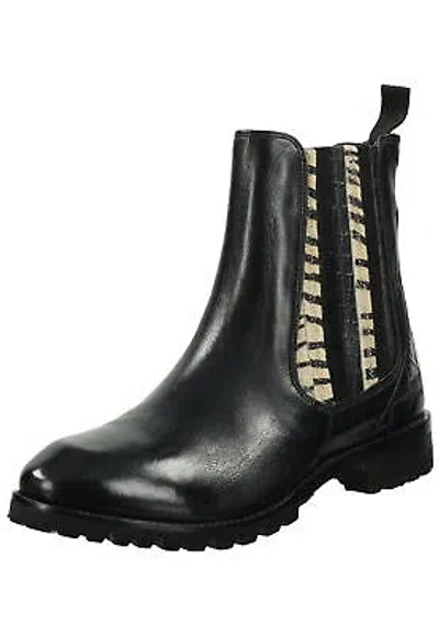 Pre-owned Melvin & Hamilton Stiefelette Echtleder Reissverschluss Neu - A-ware In Schwarz