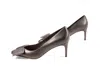 MELYANN ELIS HEELED PUMP IN BLACK LEATHER