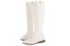 Melyann Mase Boots In Ivory Leather In Multi