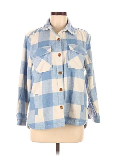 Pre-owned Member's Mark 3/4 Sleeve Blouse In Blue