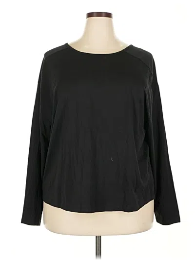 Pre-owned Member's Mark 3/4 Sleeve T-shirt In Black