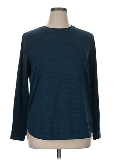 Pre-owned Member's Mark 3/4 Sleeve T-shirt In Blue