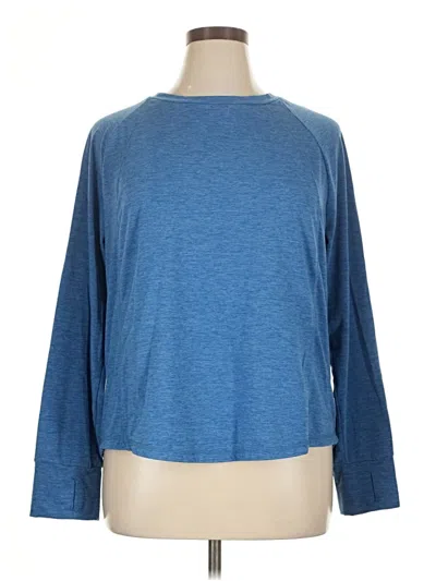 Pre-owned Member's Mark 3/4 Sleeve T-shirt In Blue