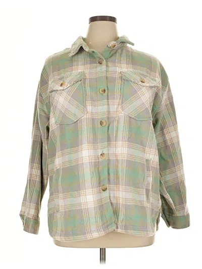 Pre-owned Member's Mark Fleece Jacket In Green