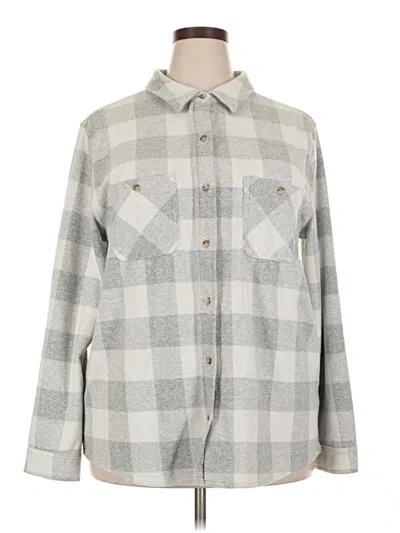 Pre-owned Member's Mark Long Sleeve Blouse In Gray