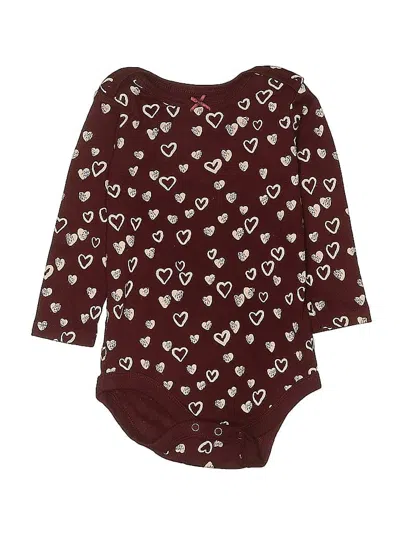 Pre-owned Member's Mark Babies' Long Sleeve Onesie In Burgundy
