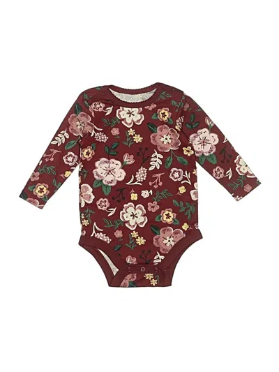 Pre-owned Member's Mark Babies' Long Sleeve Onesie In Burgundy