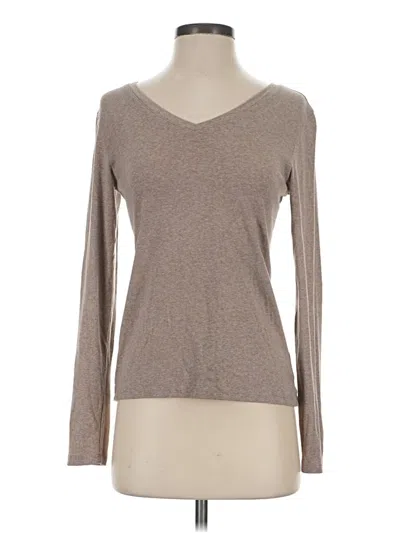 Pre-owned Member's Mark Long Sleeve T-shirt In Brown