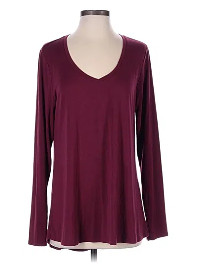 Pre-owned Member's Mark Long Sleeve T-shirt In Burgundy