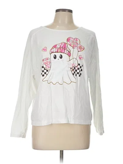 Pre-owned Member's Mark Long Sleeve T-shirt In White