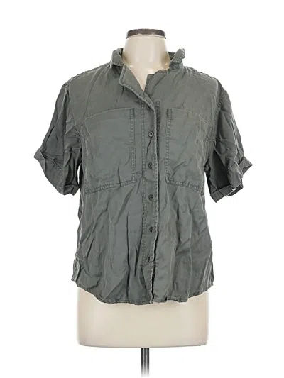 Pre-owned Member's Mark Short Sleeve Button Down Shirt In Gray