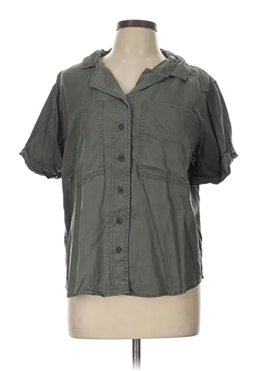 Pre-owned Member's Mark Short Sleeve Button Down Shirt In Gray