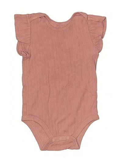 Pre-owned Member's Mark Kids' Short Sleeve Onesie In Brown