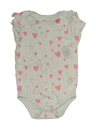 Pre-owned Member's Mark Kids' Short Sleeve Onesie In Gray