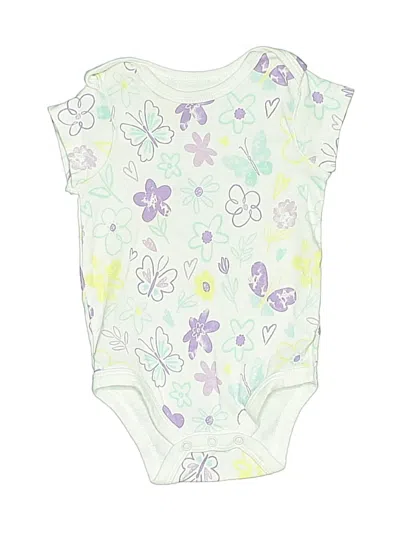 Pre-owned Member's Mark Babies' Short Sleeve Onesie In Green