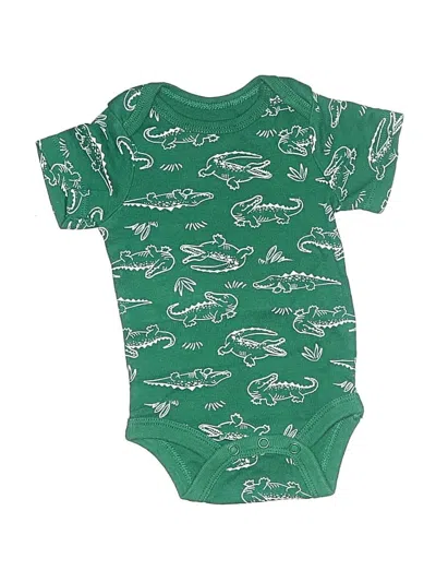Pre-owned Member's Mark Babies' Short Sleeve Onesie In Green