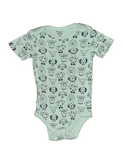 Pre-owned Member's Mark Kids' Short Sleeve Onesie In Green