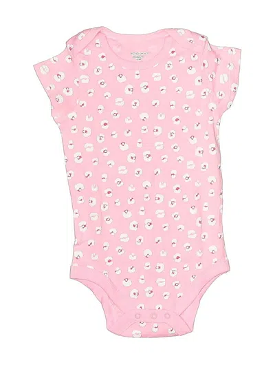 Pre-owned Member's Mark Babies' Short Sleeve Onesie In Pink