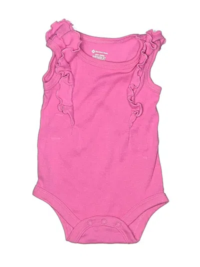 Pre-owned Member's Mark Babies' Short Sleeve Onesie In Pink