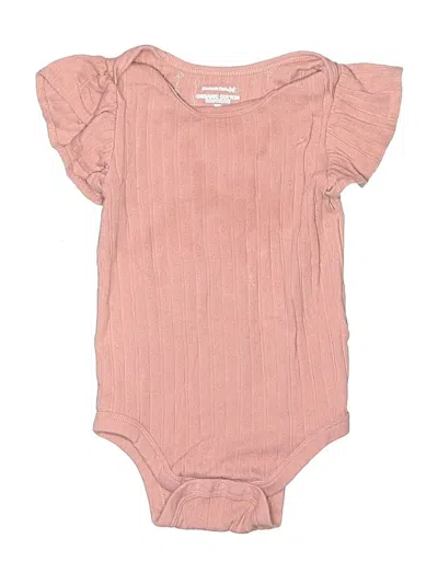Pre-owned Member's Mark Babies' Short Sleeve Onesie In Pink