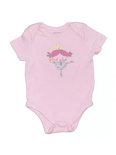 Pre-owned Member's Mark Babies' Short Sleeve Onesie In Pink