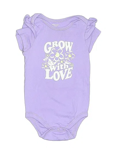 Pre-owned Member's Mark Babies' Short Sleeve Onesie In Purple