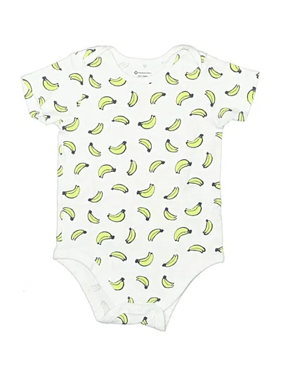 Pre-owned Member's Mark Kids' Short Sleeve Onesie In White
