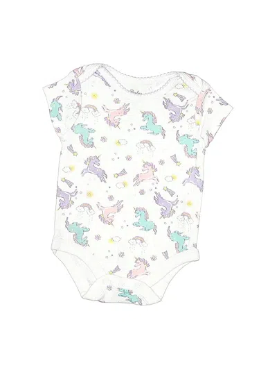 Pre-owned Member's Mark Babies' Short Sleeve Onesie In White