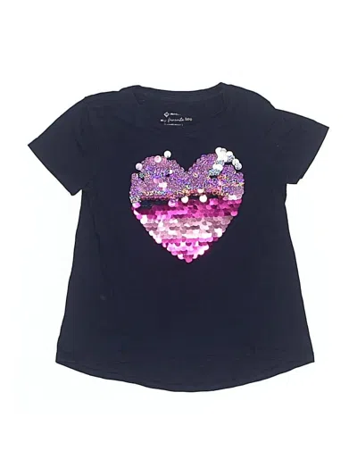 Pre-owned Member's Mark Kids' Short Sleeve Top Purple Keyhole Neckline Tops