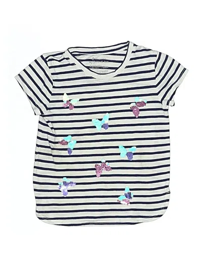 Pre-owned Member's Mark Kids' Short Sleeve Top Silver Scoop Neck Tops