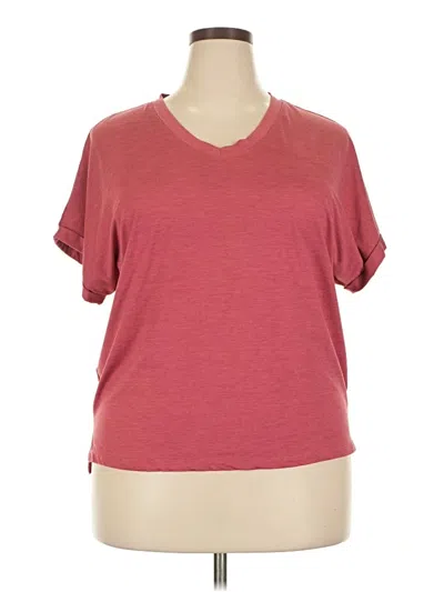 Pre-owned Member's Mark Short Sleeve T-shirt In Burgundy
